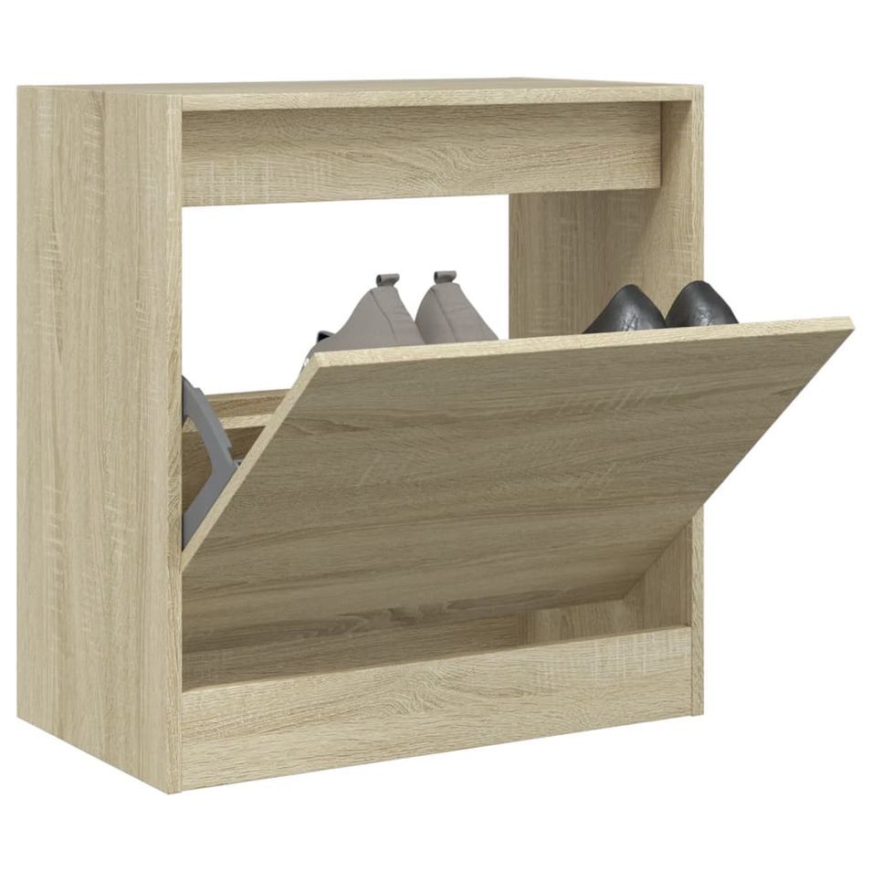 Armoire à chaussures chêne sonoma 60x34x63,5 cm bois ingénierie - Photo n°1