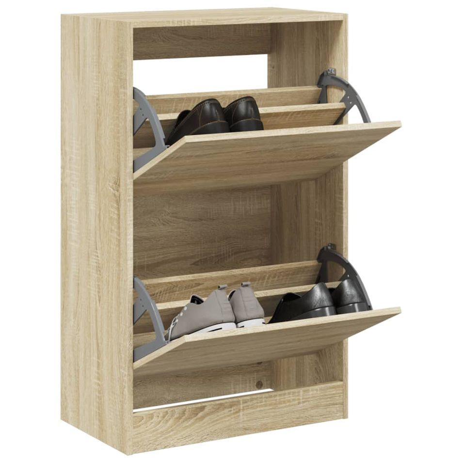 Armoire à chaussures chêne sonoma 60x34x96,5 cm bois ingénierie - Photo n°1