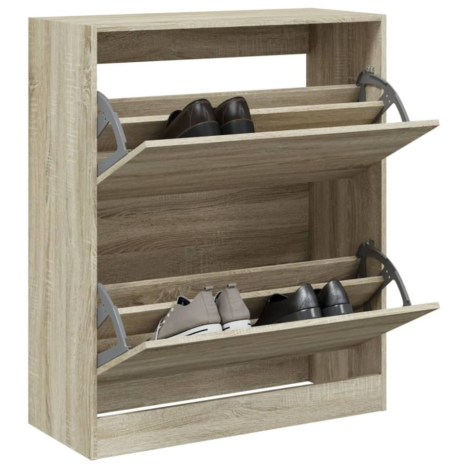 Armoire à chaussures chêne sonoma 80x34x96,5 cm bois ingénierie - Photo n°1
