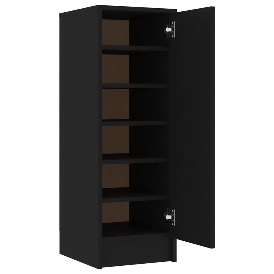 Armoire à chaussures en bois Kompo L 32 x P 35 x H 92 cm - Sobre et discréte - Photo n°1