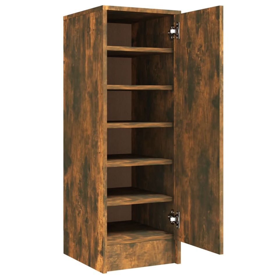Armoire à chaussures en bois Kompo L 32 x P 35 x H 92 cm - Sobre et discréte - Photo n°1
