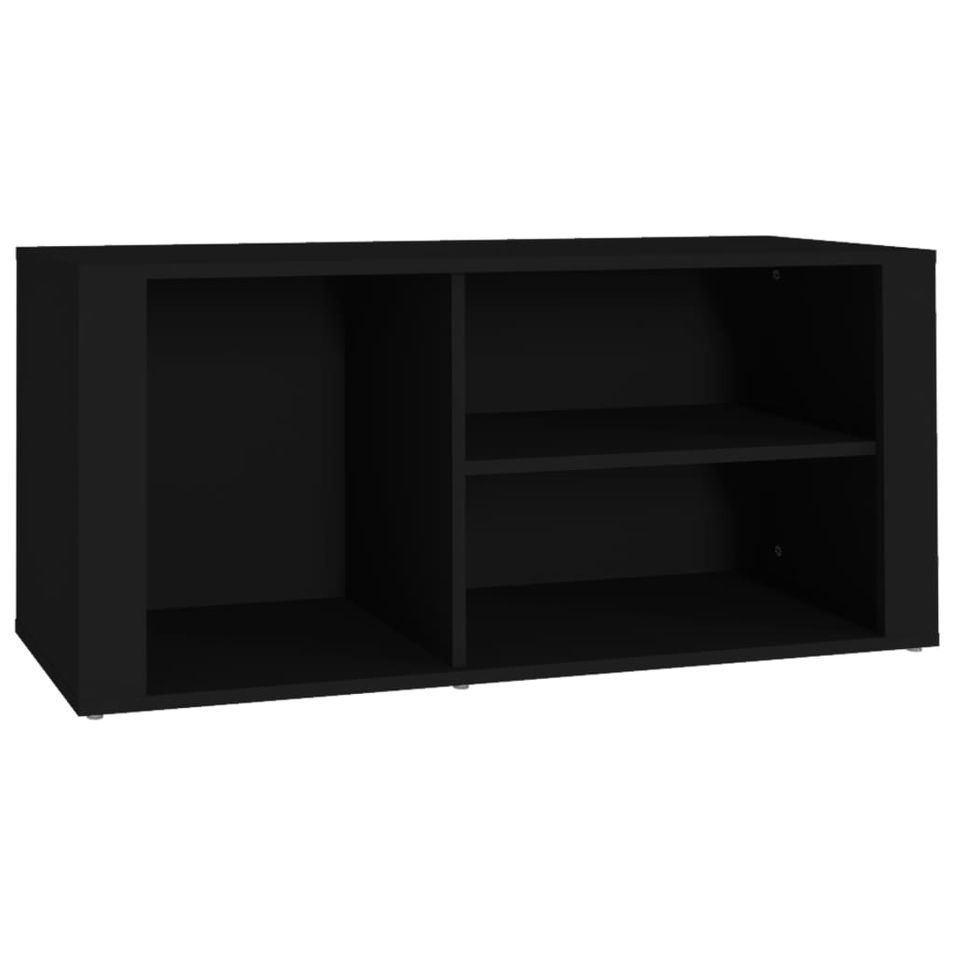 Armoire à chaussures Noir 100x35x45 cm Bois d'ingénierie - Photo n°1