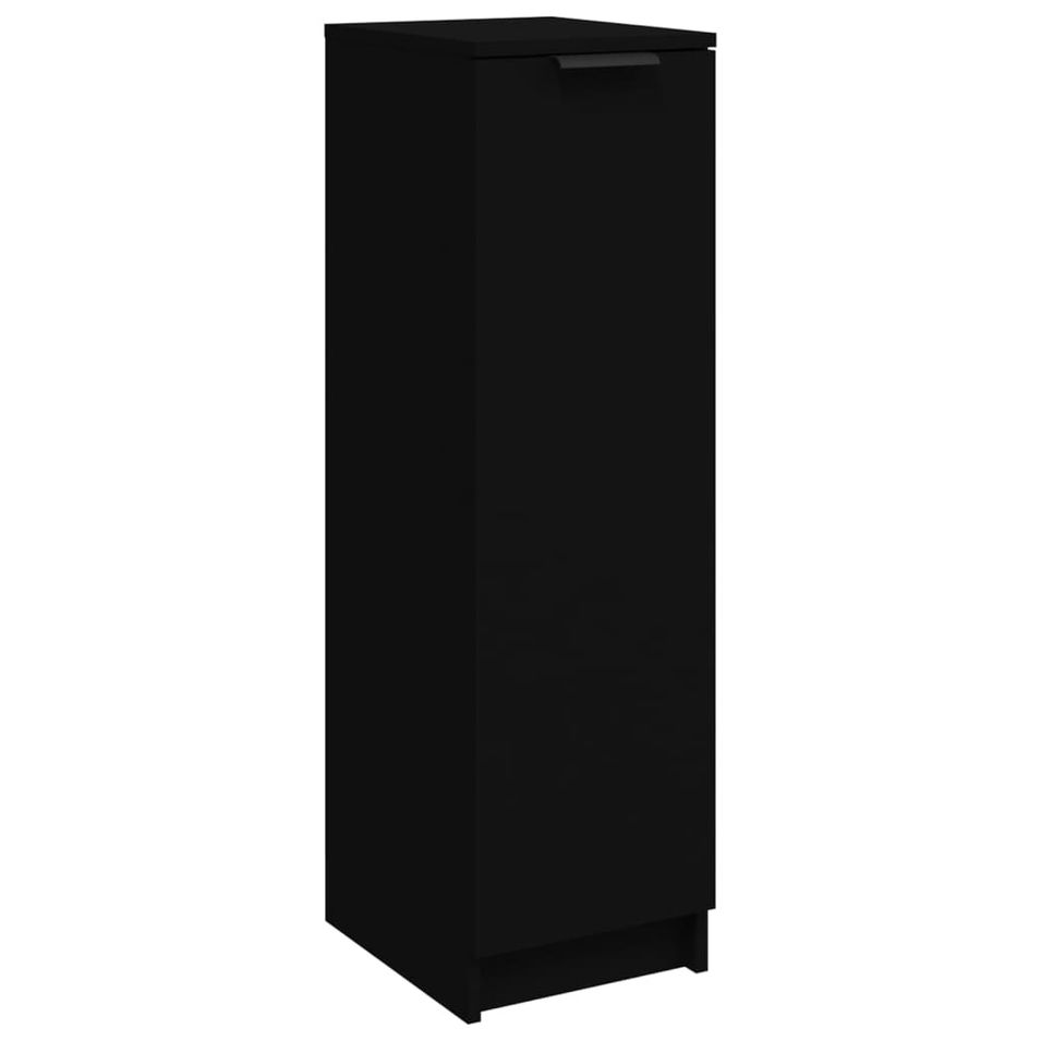 Armoire à chaussures noir 30x35x100 cm bois d'ingénierie - Photo n°1
