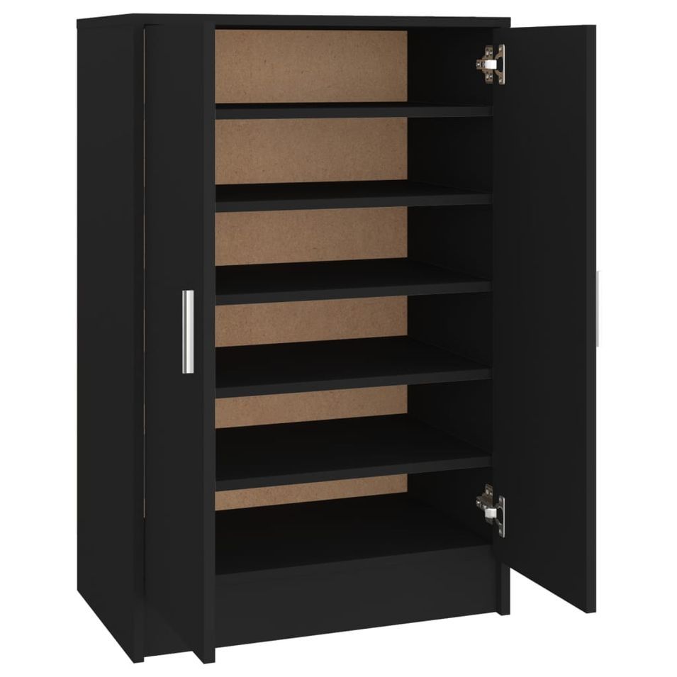 Armoire à chaussures Noir 60x35x92 cm - Photo n°1