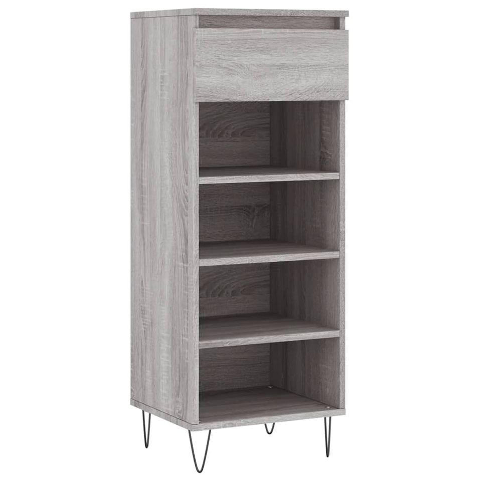 Armoire à chaussures Sonoma gris 40x36x105 cm Bois d'ingénierie - Photo n°1