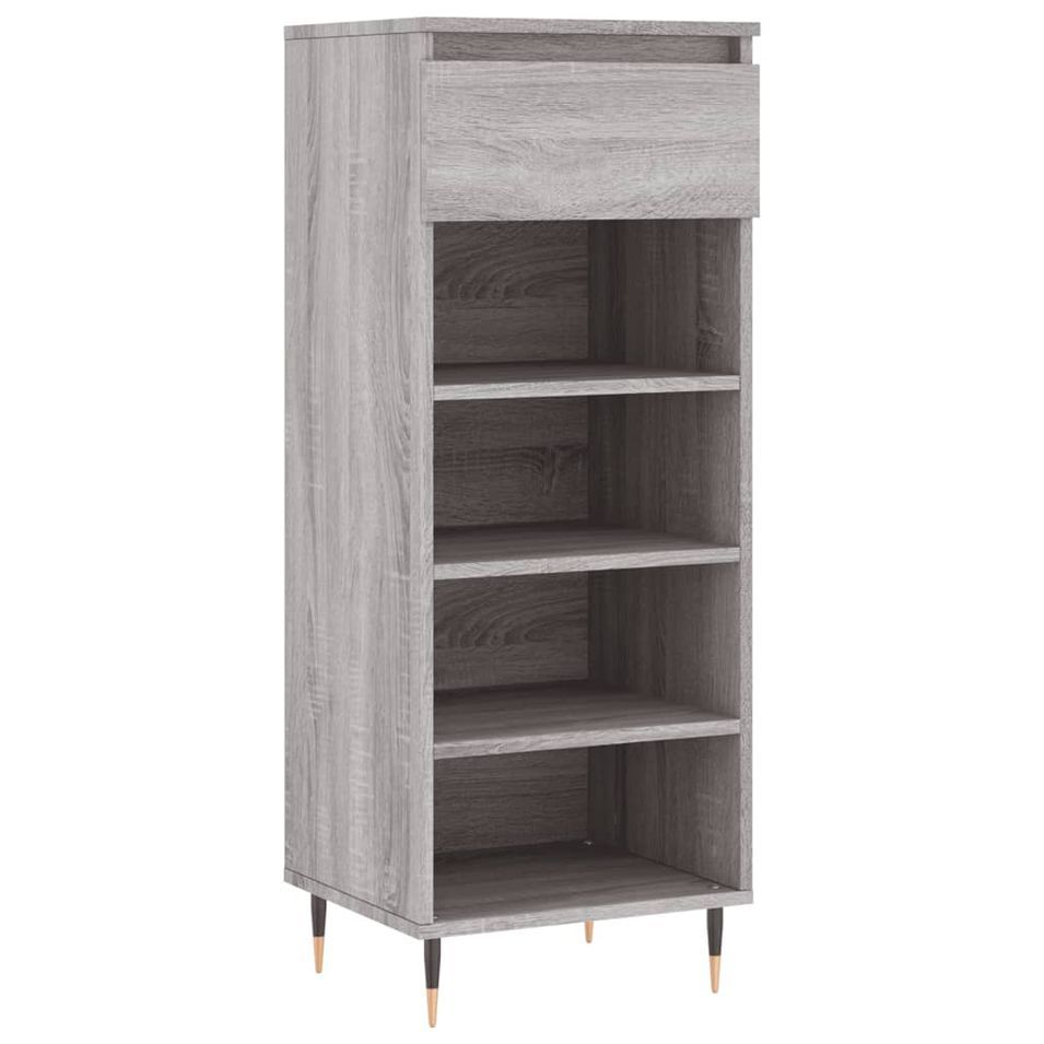 Armoire à chaussures Sonoma gris 40x36x105 cm Bois d'ingénierie - Photo n°1