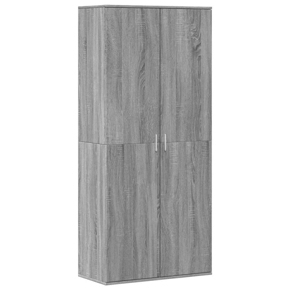 Armoire à chaussures sonoma gris 80x39x178 cm bois d'ingénierie - Photo n°1