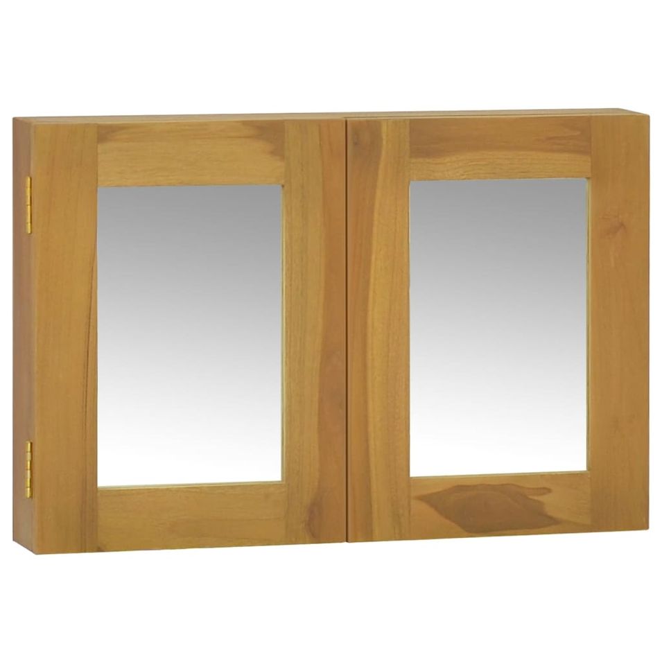Armoire à miroir 60x10x40 cm Bois de teck solide - Photo n°1