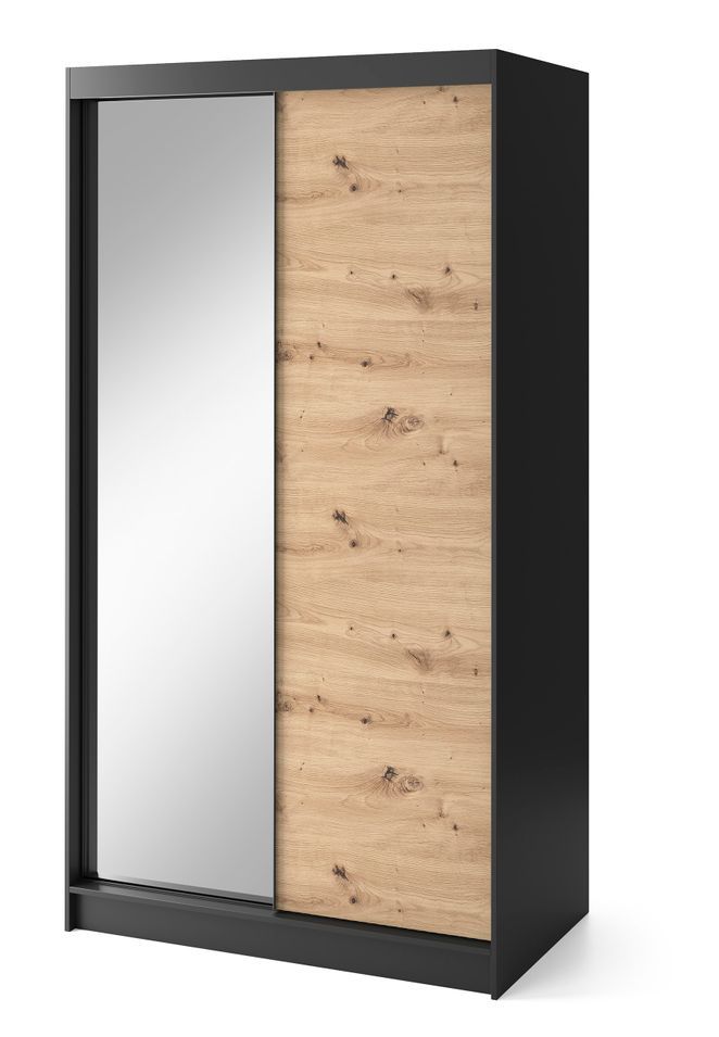 Armoire à portes coulissantes REVILA avec miroir – Élégance et fonctionnalité - Photo n°1