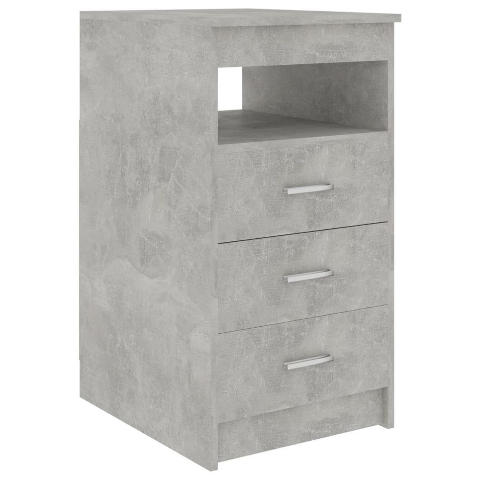 Armoire à tiroirs Gris béton 40x50x76 cm Bois d'ingénierie - Photo n°1