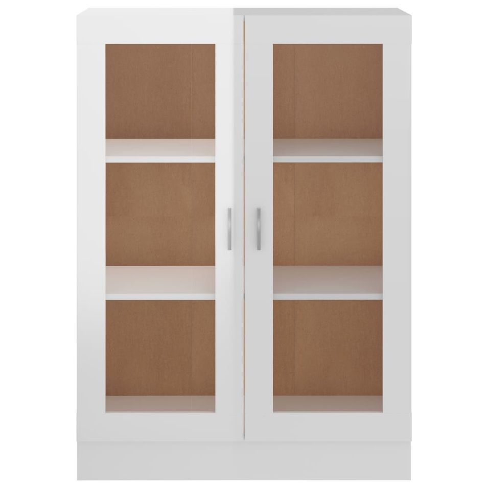 Armoire à vitrine Blanc brillant 82,5x30,5x115 cm - Photo n°1