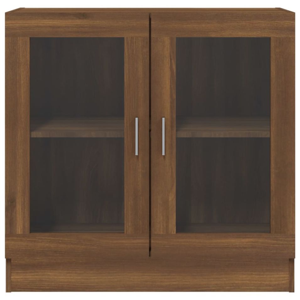 Armoire à vitrine Chêne marron 82,5x30,5x80cm Bois d'ingénierie - Photo n°1