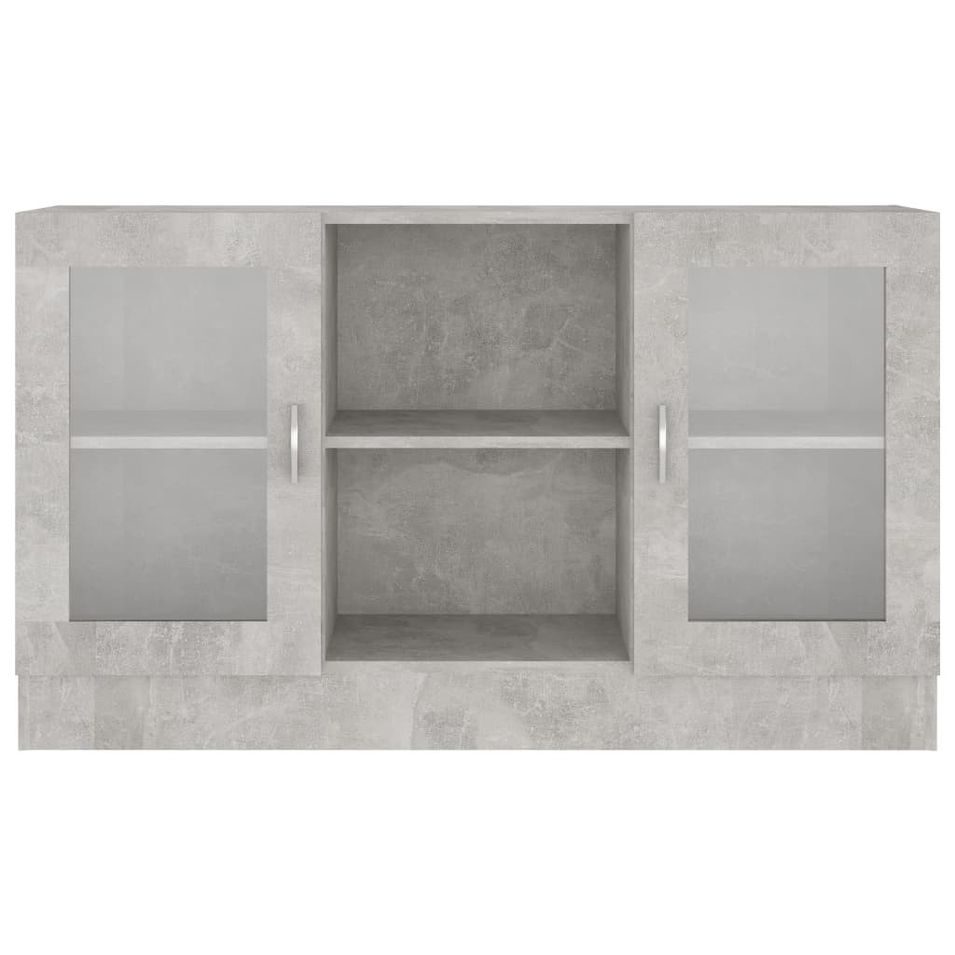 Armoire à vitrine Gris béton 120x30,5x70 cm - Photo n°1