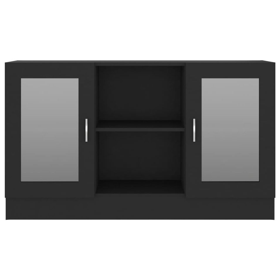 Armoire à vitrine Noir 120x30,5x70 cm - Photo n°1