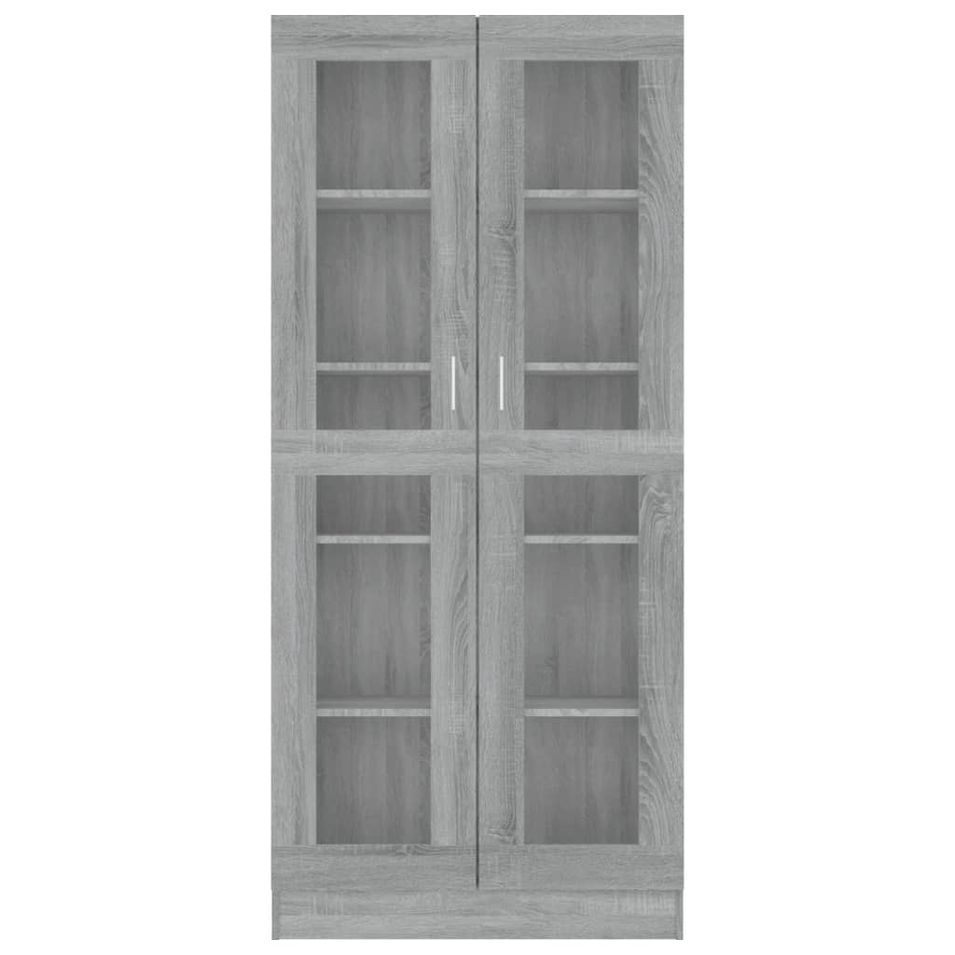 Armoire à vitrine Sonoma gris 82,5x30,5x185,5cm Bois ingénierie - Photo n°1