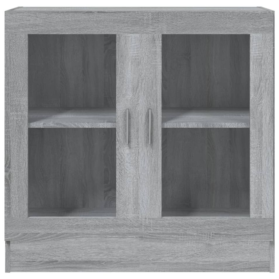 Armoire à vitrine Sonoma gris 82,5x30,5x80 cm Bois d'ingénierie - Photo n°1