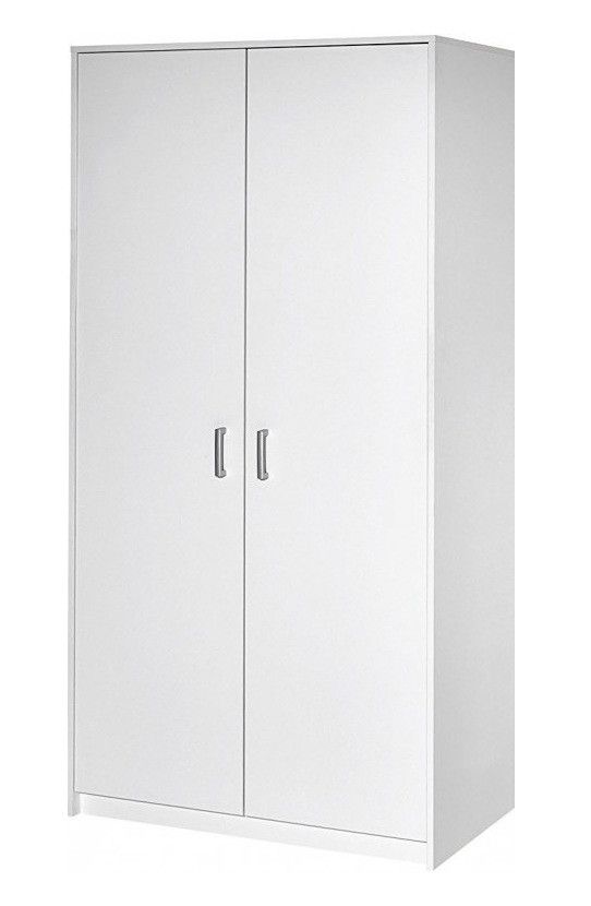Armoire bébé 2 portes bois blanc Classic White - Photo n°1