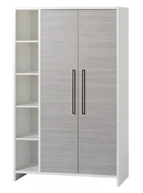 Armoire bébé 2 portes bois blanc et pin argenté Eco Silber - Photo n°1