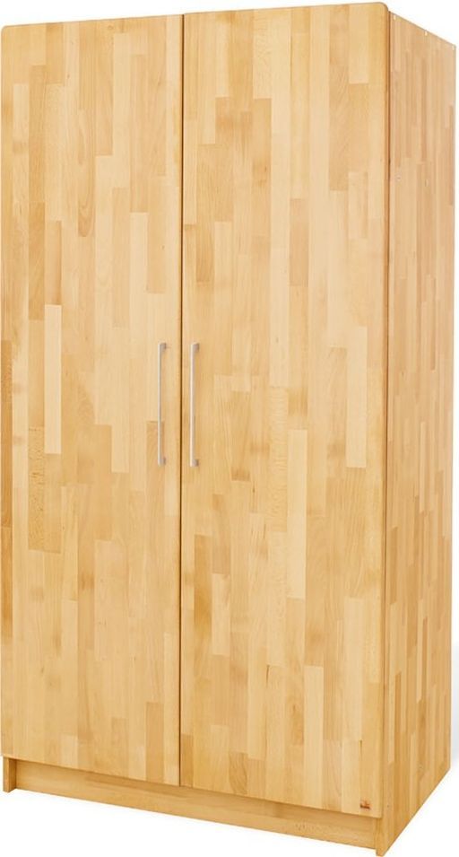 Armoire bébé 2 portes hêtre massif clair Natura - Photo n°1