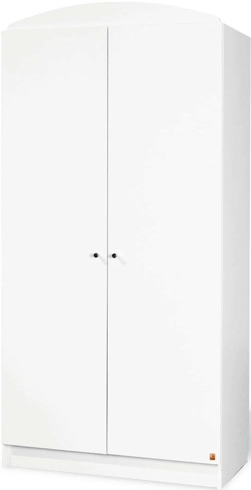 Armoire bébé 2 portes pin massif blanc Jil - Photo n°1