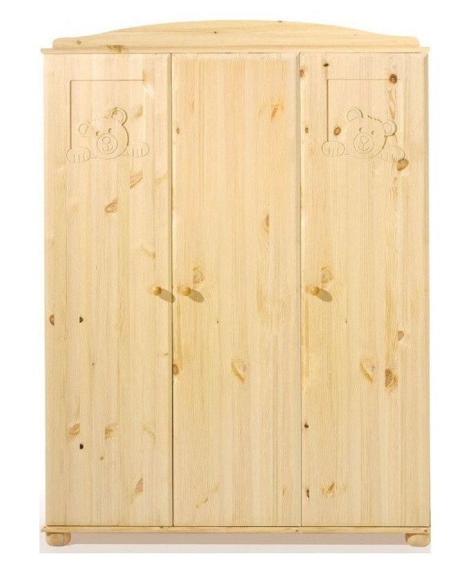 Armoire bébé 3 portes pin massif clair huilé Dream - Photo n°1
