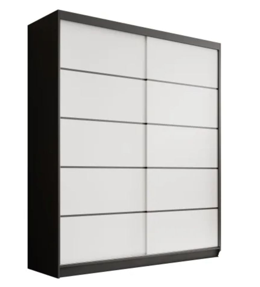 Armoire coulissante 2 portes ANLY 180 cm – Dressing moderne - Photo n°1