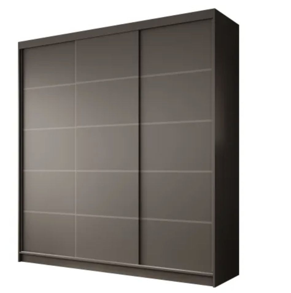 Armoire coulissante 3 portes ANLY 200 cm – Dressing grande capacité - Photo n°1
