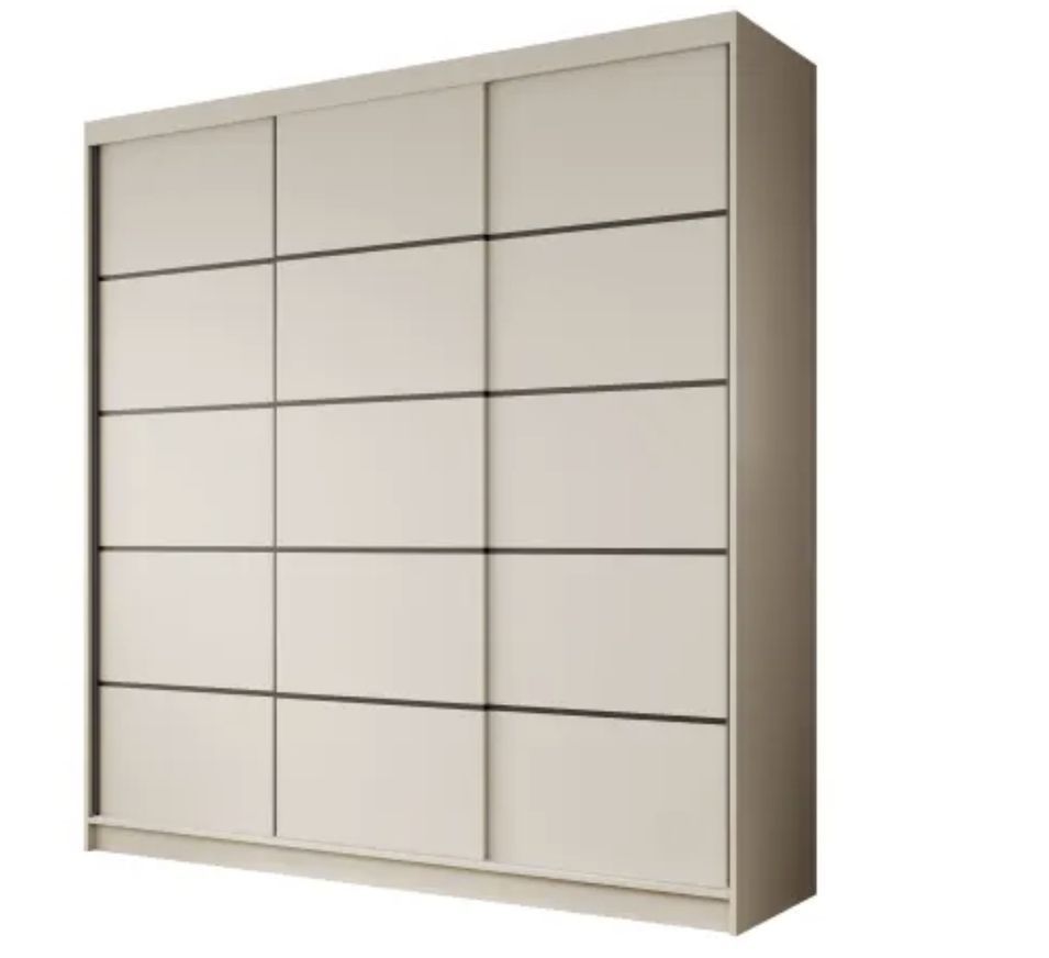 Armoire coulissante 3 portes ANLY 200 cm – Dressing grande capacité - Photo n°1