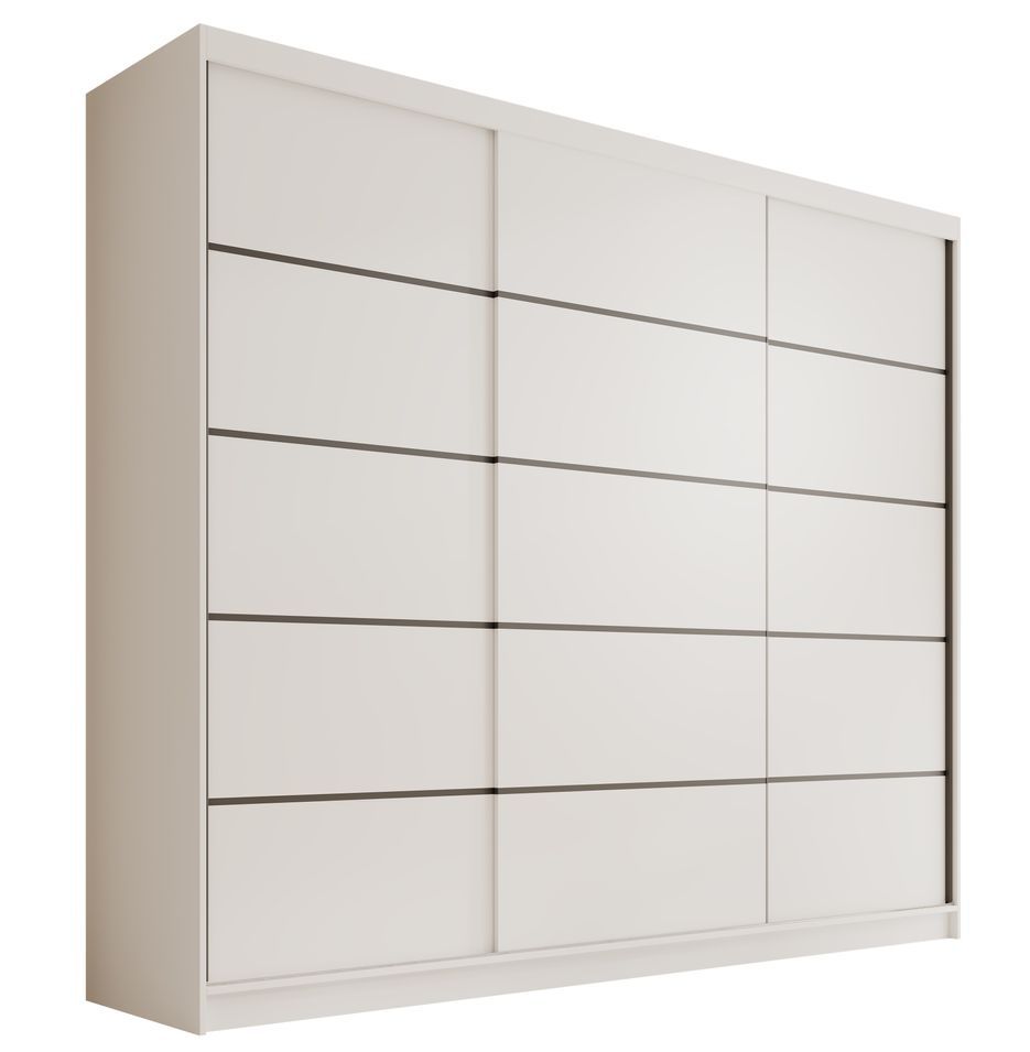 Armoire coulissante 3 portes ANLY 250 cm – Grand dressing moderne et fonctionne - Photo n°1