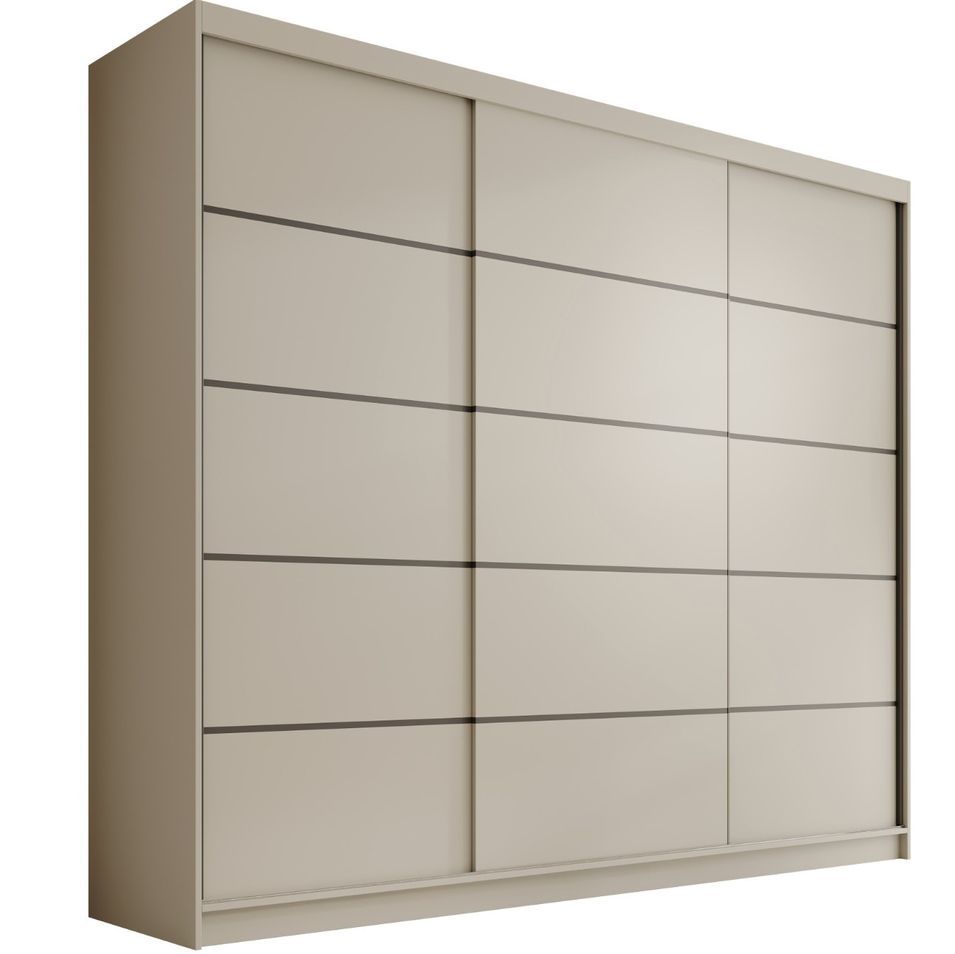 Armoire coulissante 3 portes ANLY 250 cm – Grand dressing moderne et fonctionne - Photo n°1