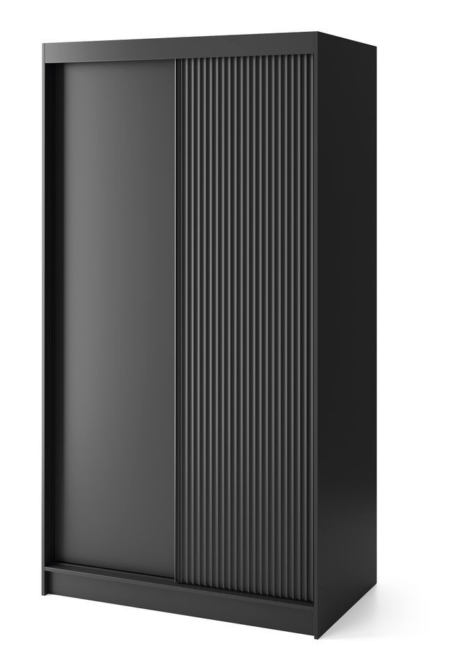 Armoire coulissante GAMA – Élégance noire & fonctionnalité contemporaine - Photo n°1