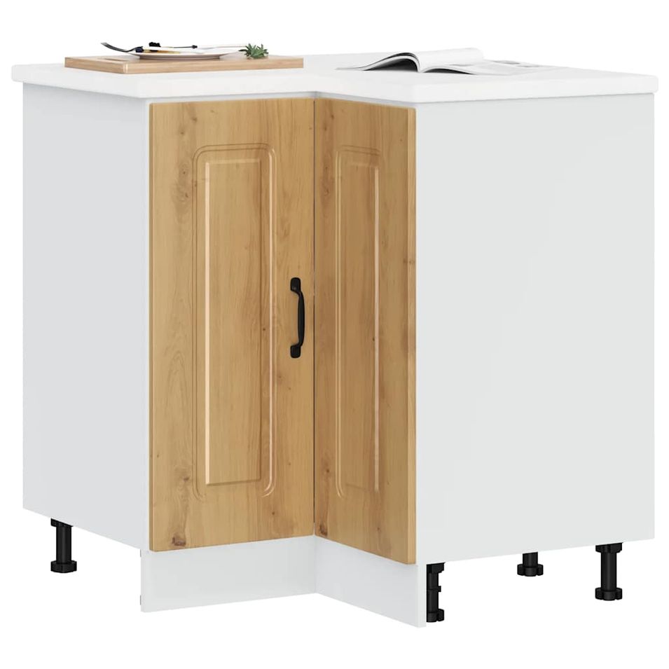 Armoire d'angle de cuisine Kalmar chêne artisanal - Photo n°1