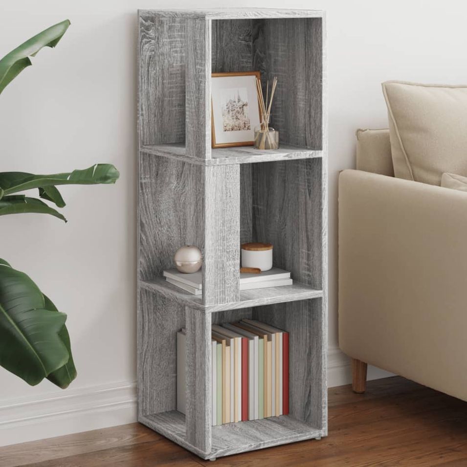 Armoire d'angle Sonoma gris 33x33x100 cm Bois d'ingénierie - Photo n°1