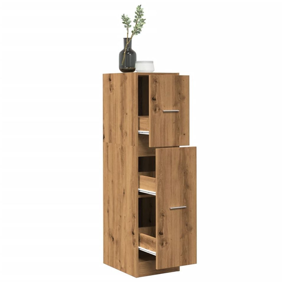Armoire d'apothicaire chêne artisanal bois d'ingénierie - Photo n°1