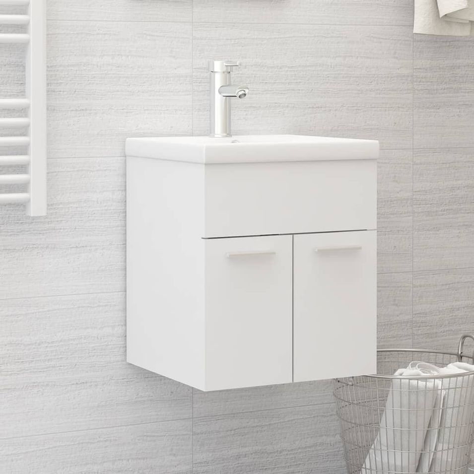 Armoire d'évier Blanc 41x38,5x46 cm - Photo n°1