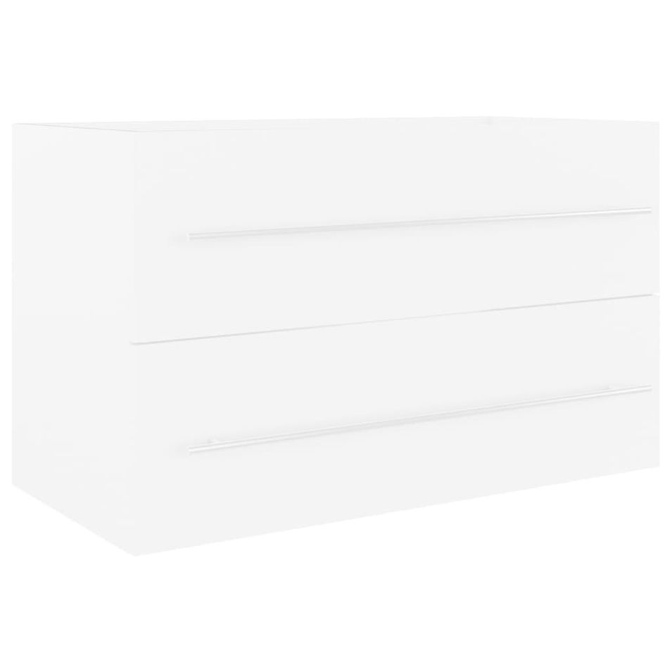 Armoire d'évier Blanc 80x38,5x48 cm - Photo n°1