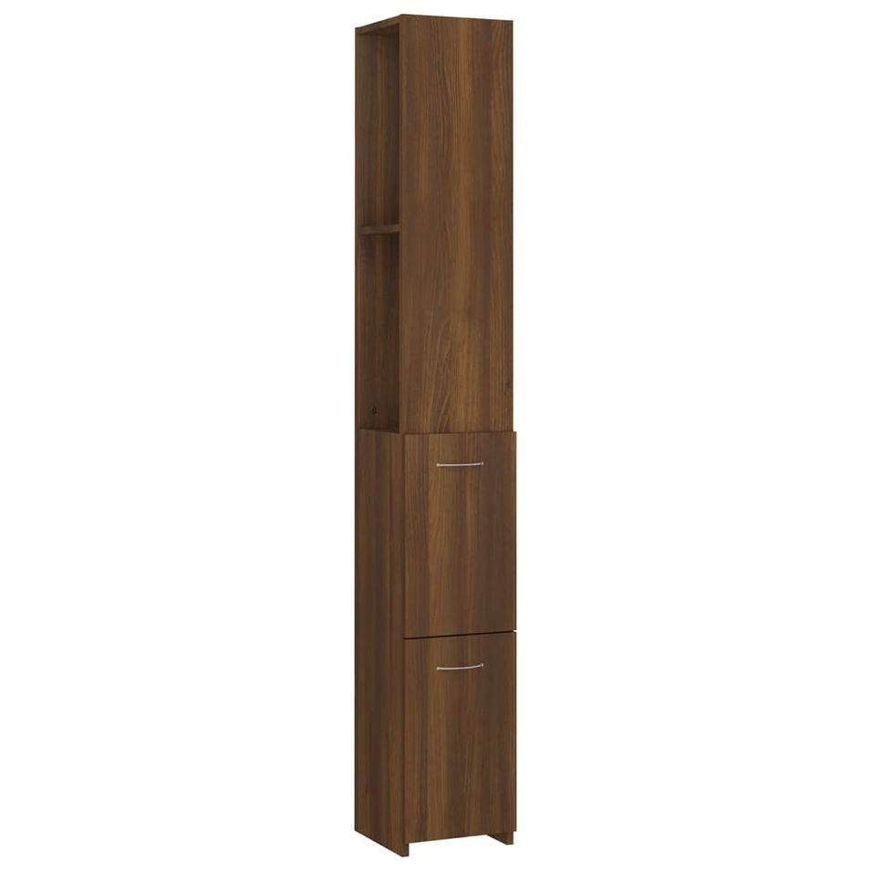 Armoire de bain Chêne marron 25x25x170 cm Bois d'ingénierie - Photo n°1