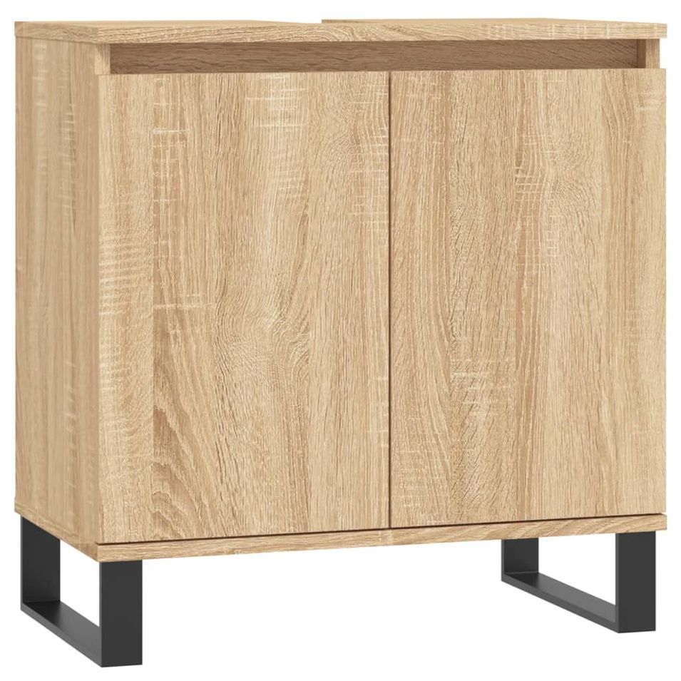 Armoire de bain chêne sonoma 58x33x60 cm bois d'ingénierie - Photo n°1
