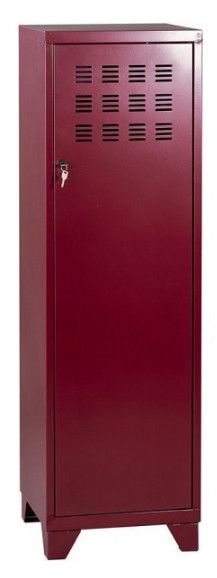 Armoire de bureau 1 porte métal rouge nacré Naya - Photo n°1