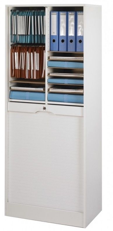 Armoire de bureau à rideau blanc Office 177 cm - Photo n°1