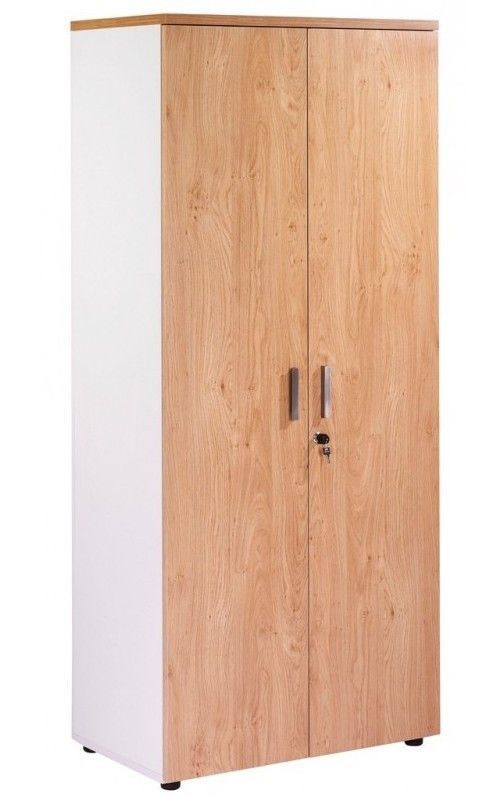 Armoire de bureau blanc et naturel Hublo - Photo n°1