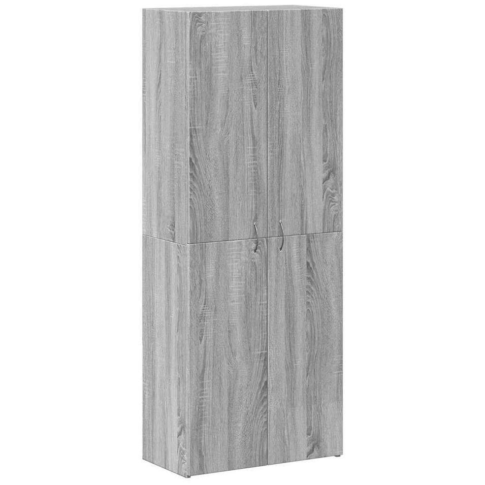 Armoire de classement sonoma gris 60x32x153cm bois d'ingénierie - Photo n°1
