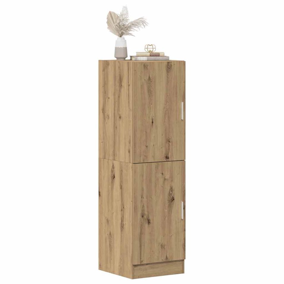 Armoire de cuisine chêne artisanal 38x41,5x131,5 cm - Photo n°1