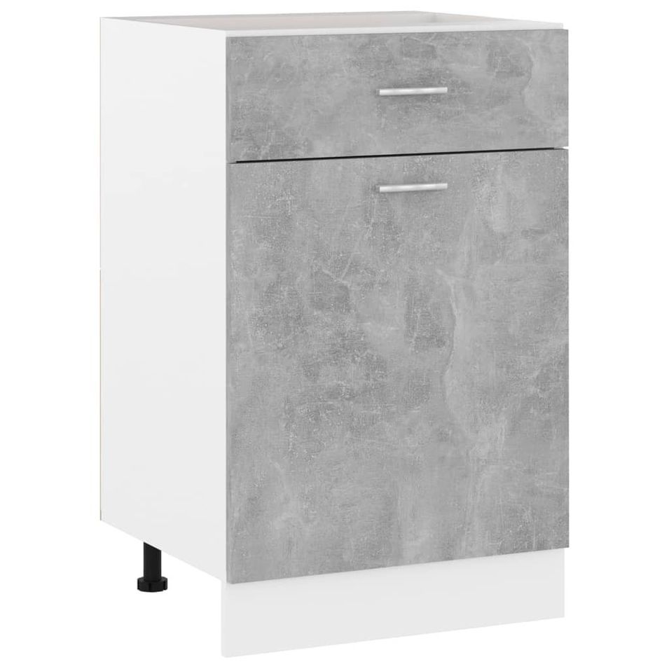 Armoire de cuisine Gris béton 50x46x81,5 cm - Photo n°1