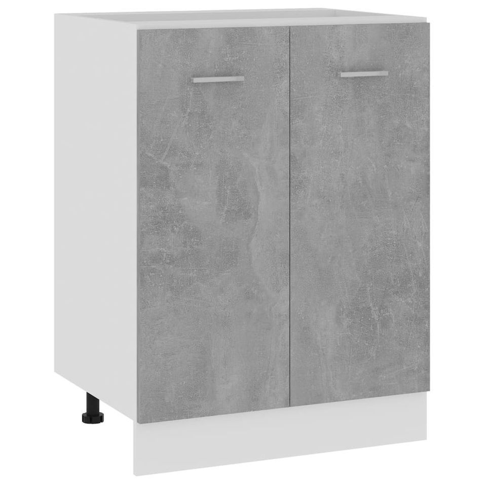 Armoire de cuisine Gris béton 60x46x81,5 cm 2 - Photo n°1
