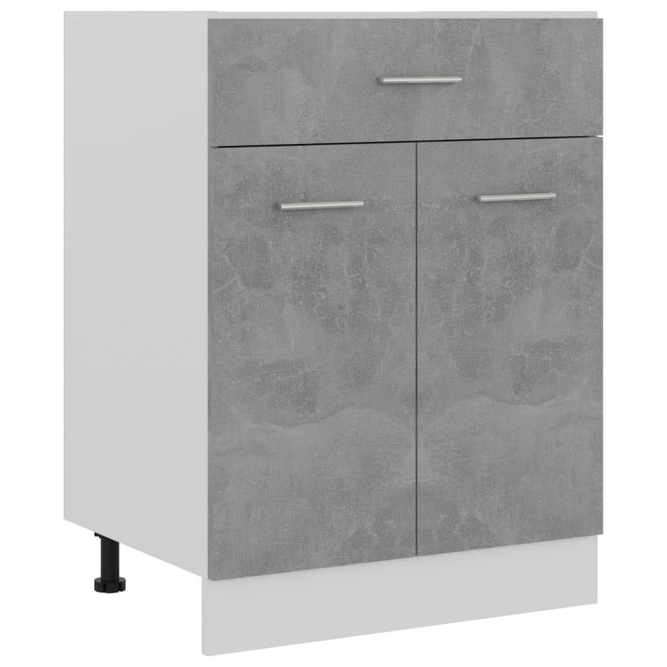Armoire de cuisine Gris béton 60x46x81,5 cm 3 - Photo n°1