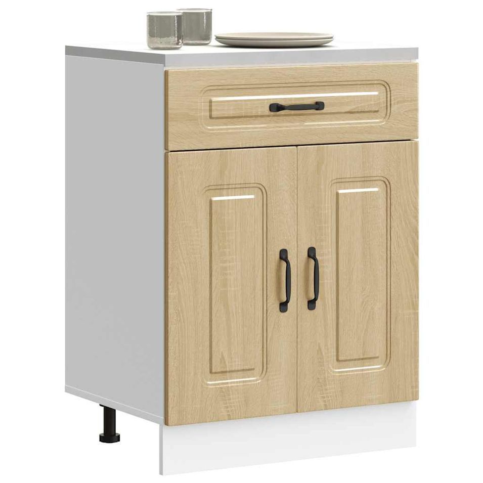 Armoire de cuisine Kalmar chêne sonoma bois d'ingénierie - Photo n°1