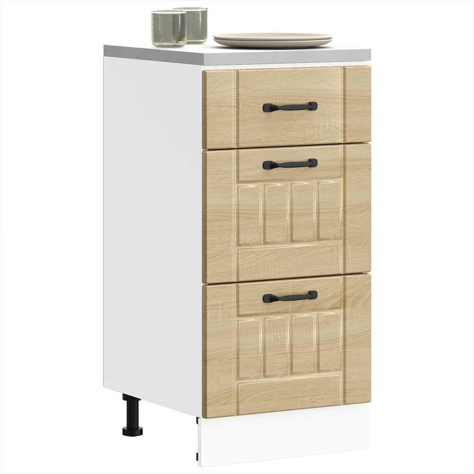 Armoire de cuisine Lucca chêne sonoma bois ingénierie - Photo n°1