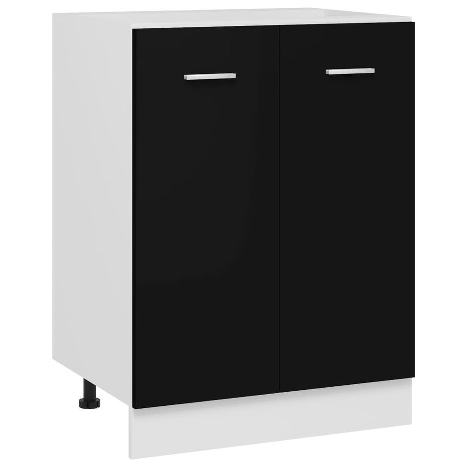 Armoire de cuisine Noir 60x46x81,5 cm 2 - Photo n°1