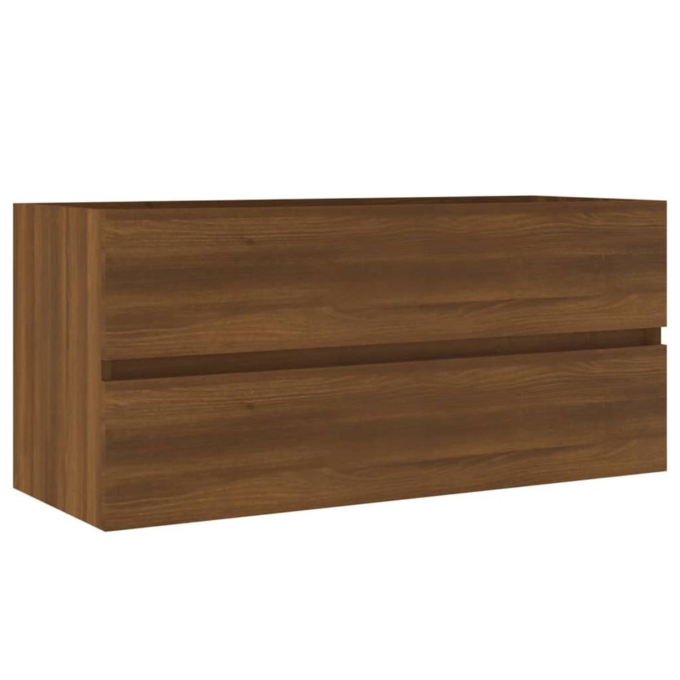 Armoire de lavabo Chêne marron 100x38,5x45 cm Bois d'ingénierie - Photo n°1